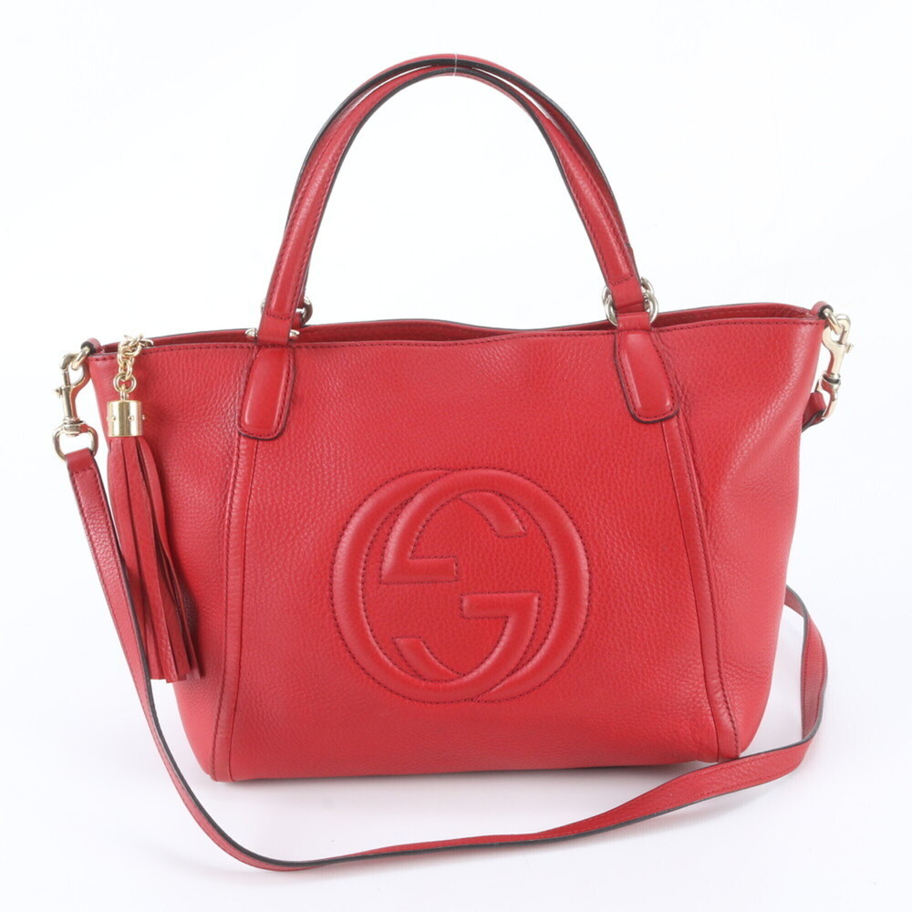 Gucci Soho Tassel 369176 Leather 2-Way Shoulder Bag, Handbag, Tote Bag for Women